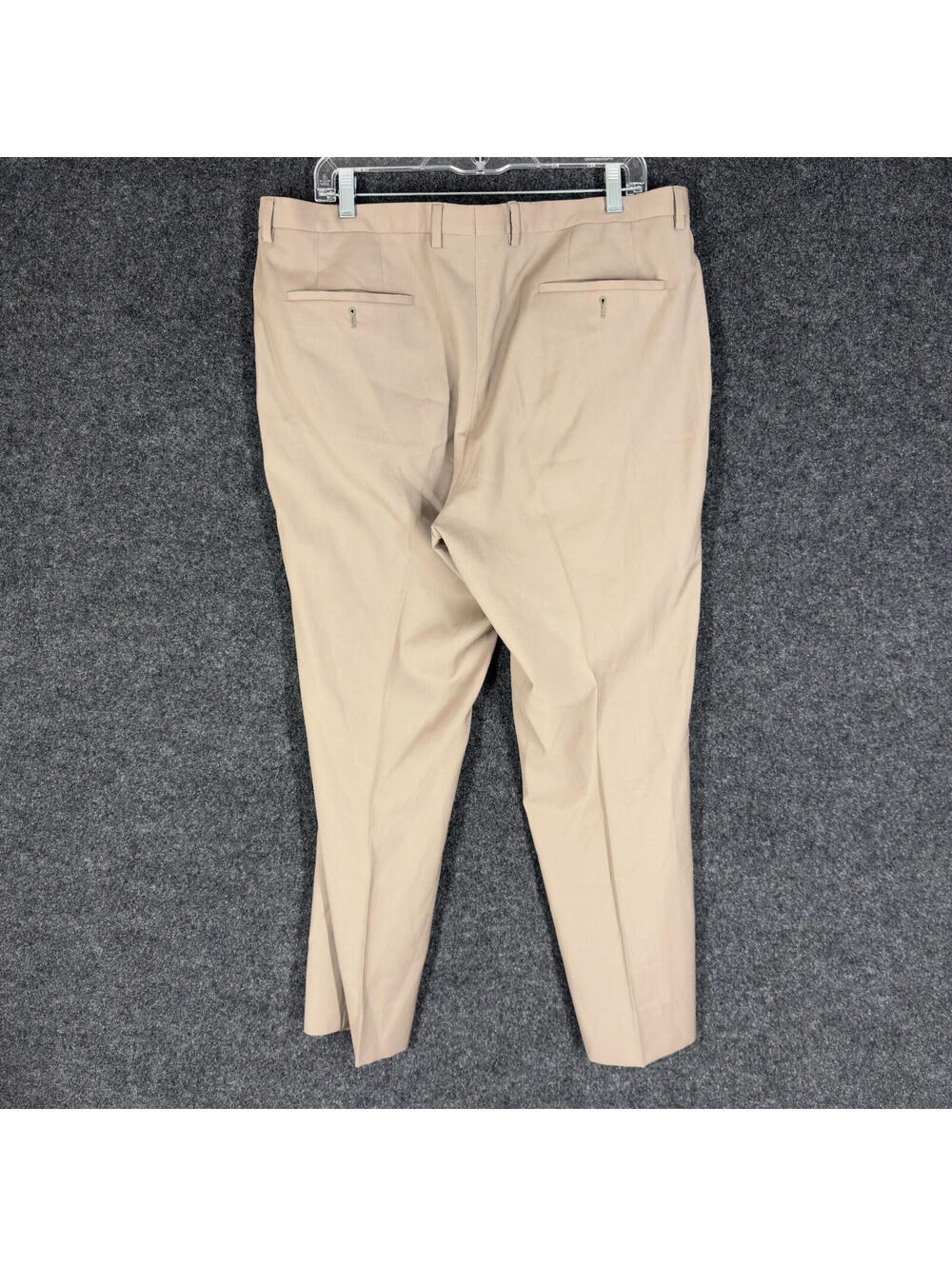 Hugo Boss Dress Pants Men 38 Beige Mid Rise Pleated Pockets Straight Classic